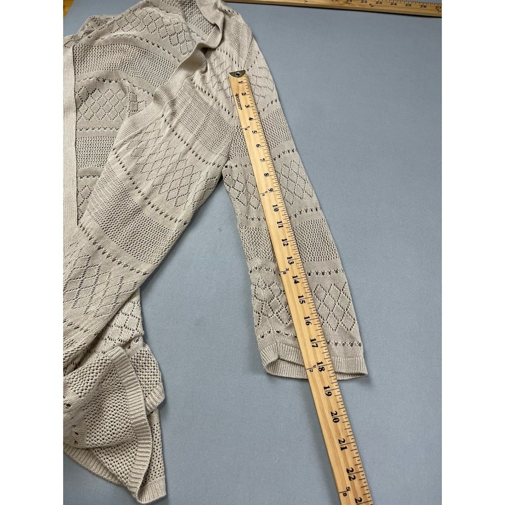 Croft & Barrow Womens Cardigan XL Long Duster‎ Boho Country Festival Twee Beige - Picture 8 of 10